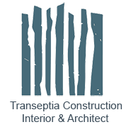 Transeptia construction Interior and Architect Logo